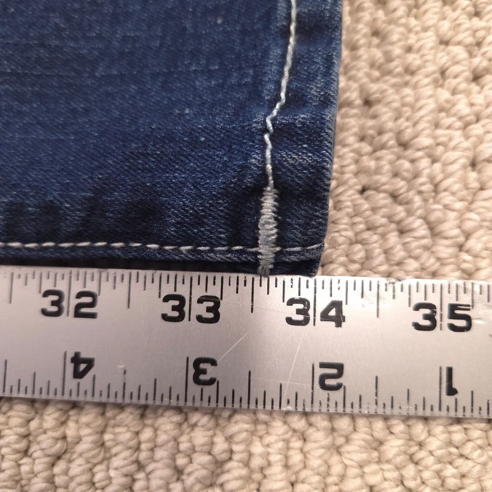 NWT True Religion Ricky Relaxed Straight Jeans Dark Humid Wash Mens 34x34 108374